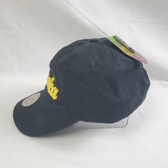 Jamaica Hat Colours of Jamaica Black & Yellow Adjustable Dad Cap NWT - Picture 4 of 5
